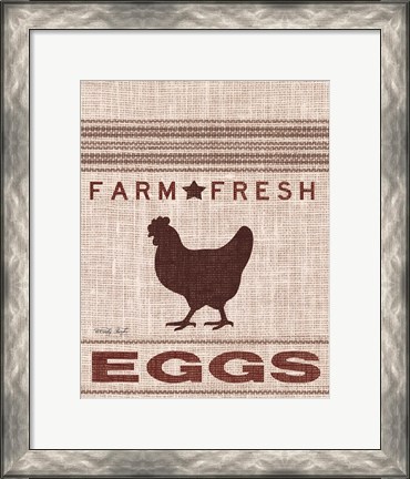 Framed Grain Sack Eggs Print