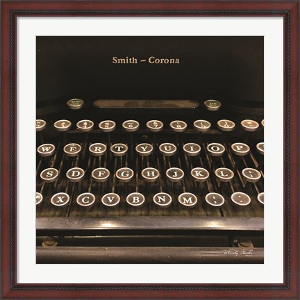 Framed Smith Corona Typewriter Print