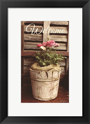 Framed Welcome Roses Print