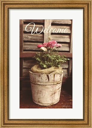 Framed Welcome Roses Print