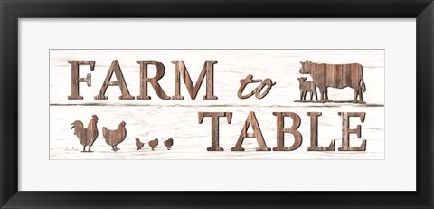 Framed Farm to Table Print