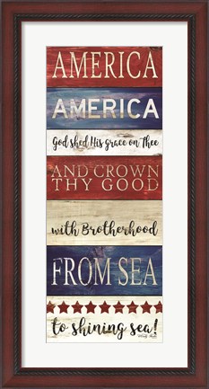 Framed America God Shed His Grace on Thee Print