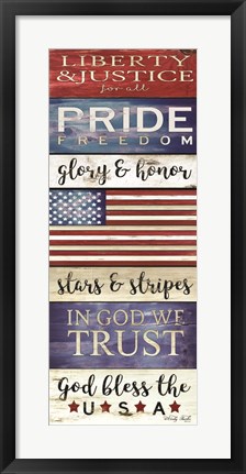 Framed God Bless the USA Print