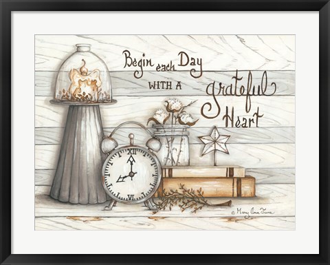 Framed Grateful Heart Print