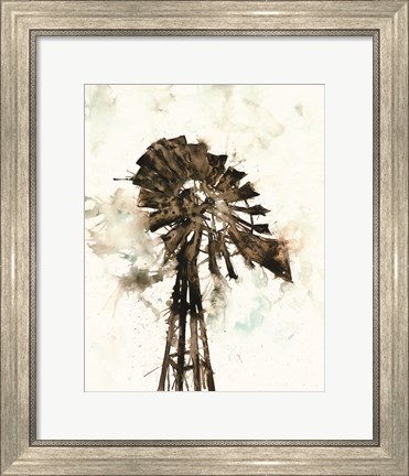 Framed Watercolor Windmill Print