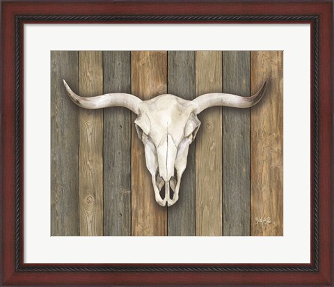 Framed Cow Skull II Print