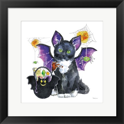 Framed Halloween Pets VI Print