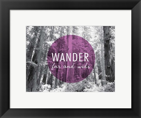 Framed Wander Far and Wide v2 Print