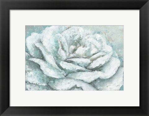 Framed White Rose Splendor Print