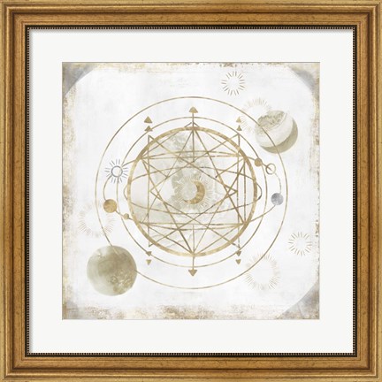 Framed Golden Galaxy II Print