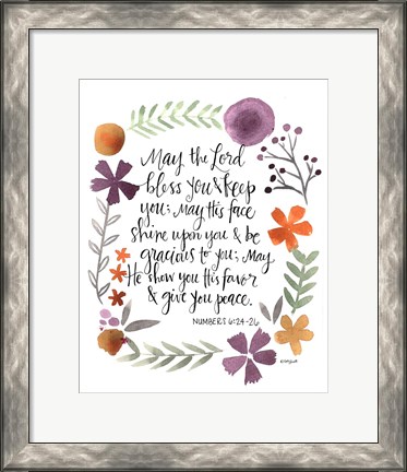 Framed Numbers Prayer Print