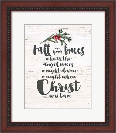 Framed Fall On Your Knees Print