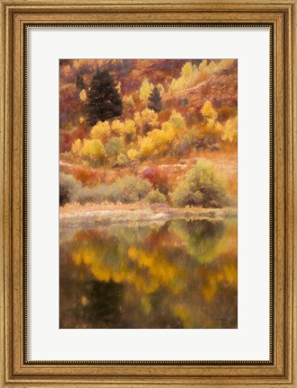 Framed Hillside Reflection Print