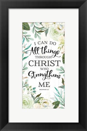 Framed I Can Do All Things Through Christ II Print