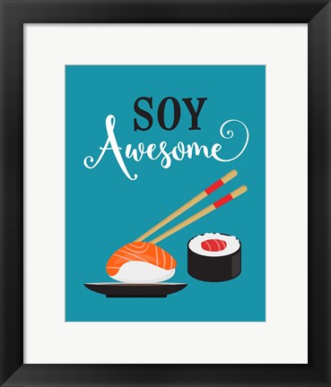 Framed Soy Awesome Sushi Print