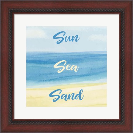 Framed Sun Sea Sand Print