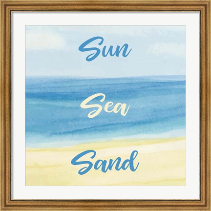 Framed Sun Sea Sand Print
