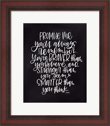 Framed Promise Me Print