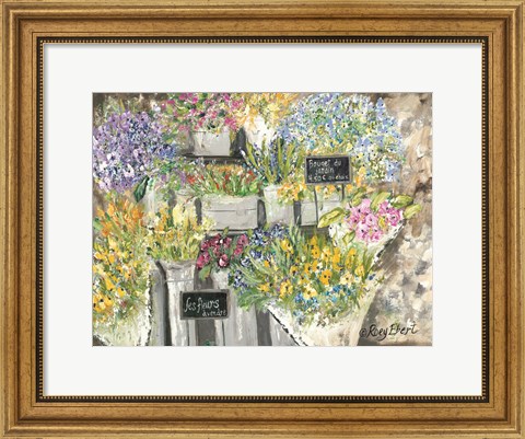 Framed French Flower Market Print