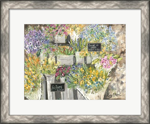 Framed French Flower Market Print