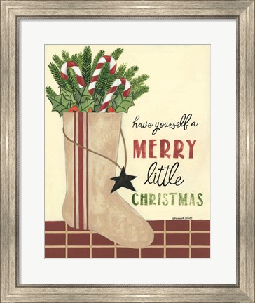Framed Christmas Stocking Print