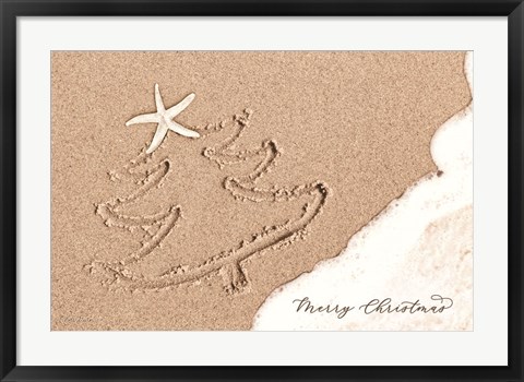 Framed Beach Christmas Print