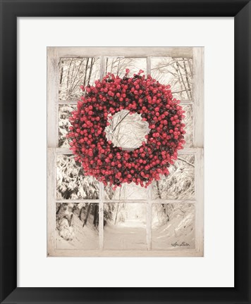 Framed Beaded Wreath View II Print
