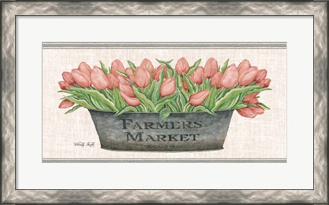 Framed Farmer&#39;s Market Blush Tulips Print