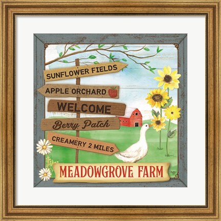 Framed Meadowgrove Farm Print