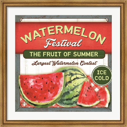 Framed Watermelon Festival Print