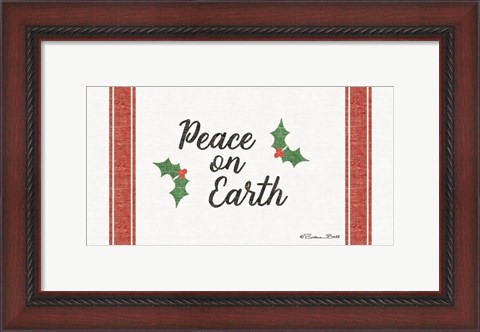 Framed Peace on Earth Grain Sack Print