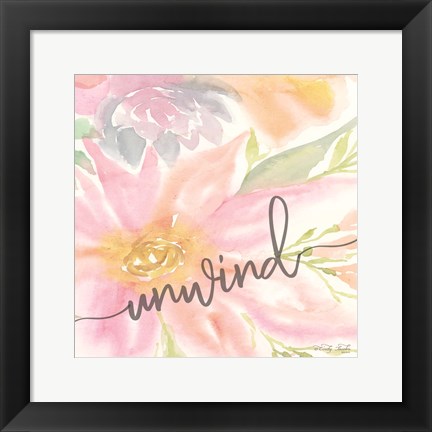 Framed Floral Unwind Print