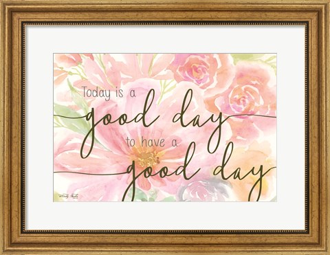 Framed Floral Good Day Print