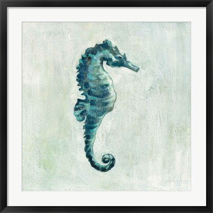 Framed Indigo Sea Life I Print