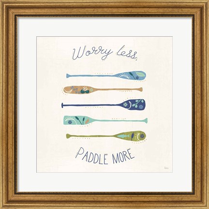 Framed Otomi Lake VII Paddles Print