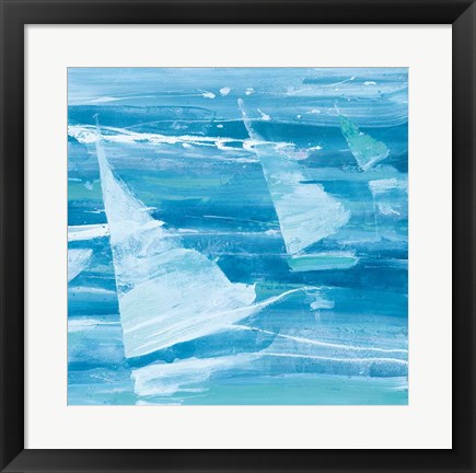 Framed Summer Sail II Blue Print