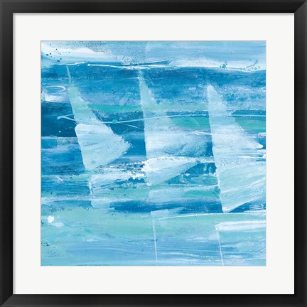 Framed Summer Sail I Blue Print