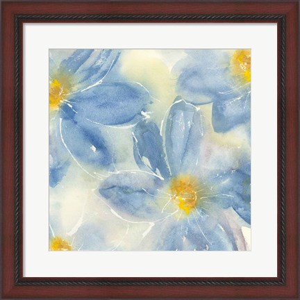 Framed Tinted Clematis II Print