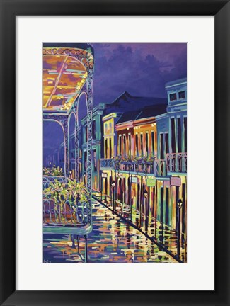 Framed Bourbon Street New Orleans Print