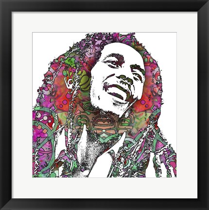 Framed Bob Marley 3 Print
