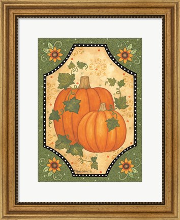 Framed Pumpkins &amp; Sunflowers Print