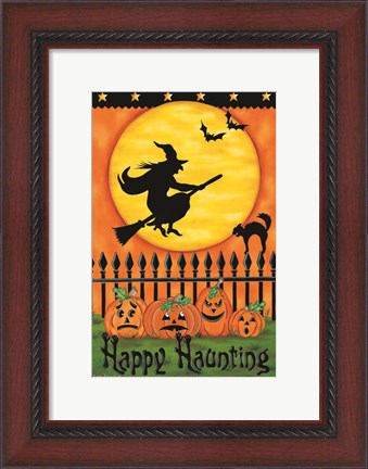Framed Witch Silhouette Print