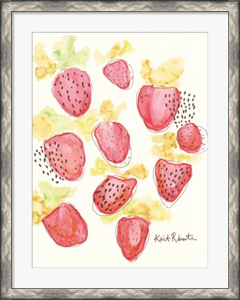Framed Strawberry Patch Print