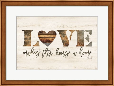 Framed Love Makes This House a Home Print