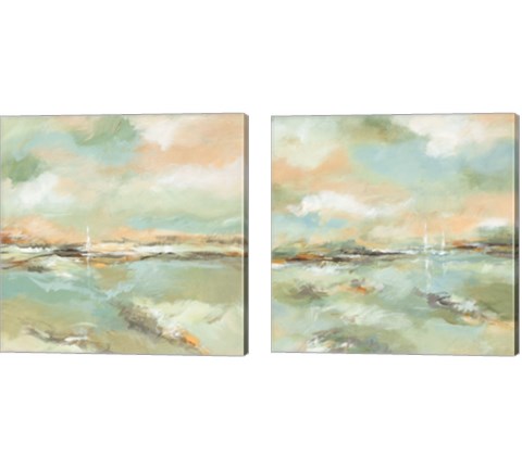 Waterline 2 Piece Canvas Print Set by Michael Brey