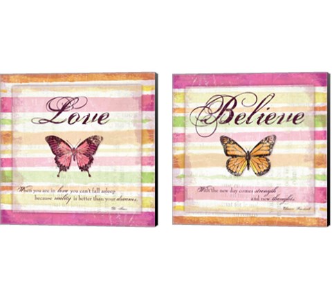 Love & Believe 2 Piece Canvas Print Set by Wild Apple Portfolio