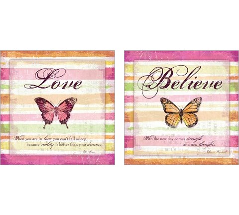 Love & Believe 2 Piece Art Print Set by Wild Apple Portfolio