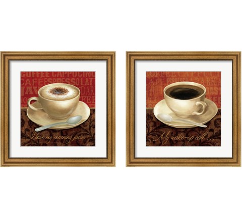 Coffee Talk 2 Piece Framed Art Print Set by Daphne Brissonnet