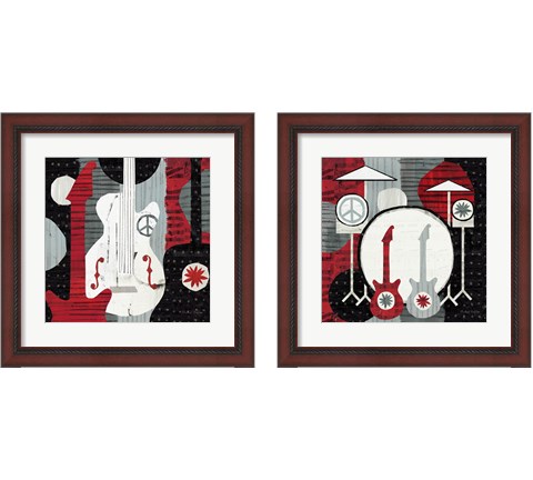 Rock 'n Roll Music 2 Piece Framed Art Print Set by Michael Mullan