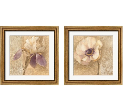 Brocade Floral 2 Piece Framed Art Print Set by Albena Hristova